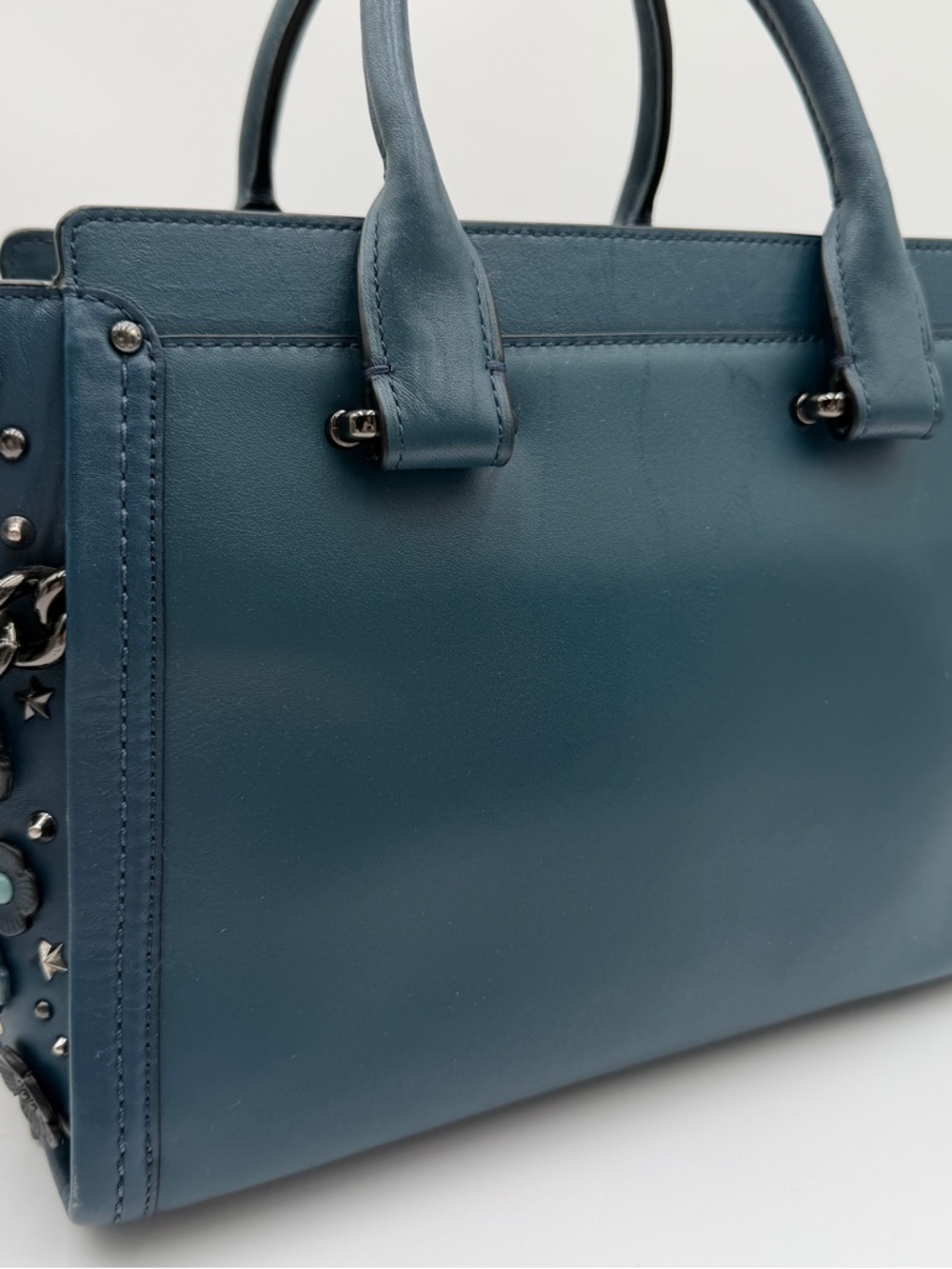 Coach Swagger 27 Satchel, Mineral Blue w/dustbag - Picture 4 of 6